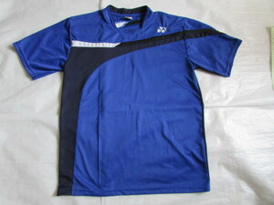 メンズ XLサイズ YONEX 半袖 Tシャツ 使用少なめ きれい ゲームシャツ ヨネックス ネイビー/濃いブルー系 ゴルフ テニス バドミントン 他