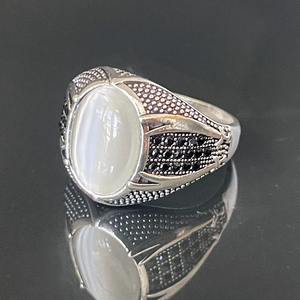 リング ホワイトストーン ブラックジルコニア CZ メンズ 指輪 ユニセックス アクセサリー