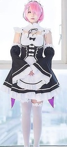 未使用 milky time ウィッグ付き Re:ゼロから始める異世界生活 Mサイズ リゼロ メイド服 ラム 11点セット コスプレ衣裳 メイドコス アニメ