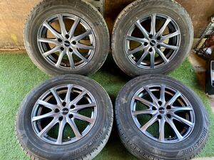 205/65R16 95H BRIDGESTONE PLAYZ 2022年製　バリ山4本セット　16x6.5J ET 38 PCD 114.3 5Hハブ系やく73mm アルファード等