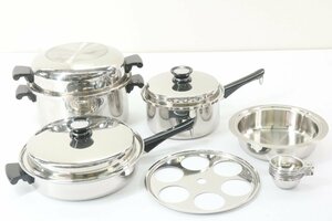 AMWAY QUEEN アムウェイクイーン 調理器具 鍋 両手鍋 キッチン フライパン 料理 調理 ステンレス セット 0243-RK①