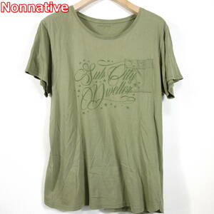 【難あり】ノンネイティブ　ポケットＴシャツ　Nonnative　サイズ３（Ｌ相当）　カーキ