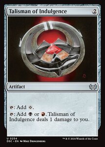 MTG ■無/英語版■(254)《耽溺のタリスマン/Talisman of Indulgence》ダスクモーン：統率者 DSC 無U