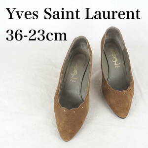 MK4122*Yves Saint Laurent*イヴ・サンローラン*レディースパンプス*36-23cm*茶