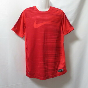 古着 ジュニアM(150) NIKE/ナイキ ポリエステルTシャツ 半袖 スポーツ ジョギング トレーニング ランニング レッド 645279-647