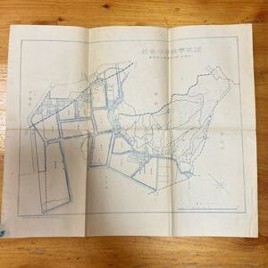 松永中学校学区図 1950年代 昭和20年代 広島 古地図 地図 学区図 マップ 昭和レトロ レトロ