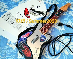 美品 ギターフリークス アーケードスタイルコントローラー コナミ KONAMI プレイステーション2 ギタドラ PS2 取説 ステッカー シールラベル