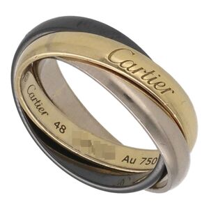 【中古】 Cartier カルティエ クラシックトリニティリング 48 B4235648 セラミック 3連 指輪 23027289 RS