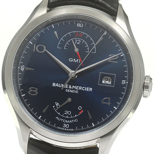 ボーム＆メルシェ Baume & Mercier M0A10316 クリフトン GMT パワーリザーブ 自動巻き メンズ 美品 保証書付き_848796