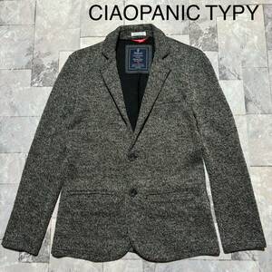 CIAOPANIC TYPY チャオパニック テーラードジャケット ニット シングル カジュアル グレー サイズM 玉FS1319