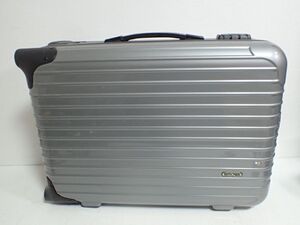 K431/14J◆RIMOWA リモワ キャリーケース スーツケース 旅行 ビジネス シルバー 高さ53㎝ 幅37㎝ 良品◆