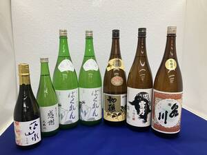 【未開栓】日本酒 純米吟醸 など7本セット 花山水 菊泉川720〜1800ml 15〜19%