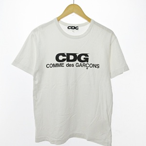 コムデギャルソン COMME des GARCONS CDG AD2021 Tシャツ カットソー 半袖 ロゴプリント L 白 SZ-T005 0107 メンズ