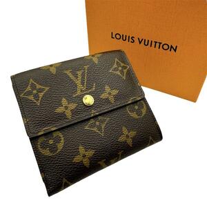 新型　未使用に近い　ルイヴィトン　モノグラム　エリーズ　折り財布　ゴールド　LOUIS VUITTON