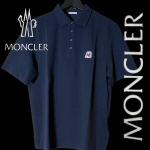 新入荷 本物 新品 43579225 MONCLER モンクレール/サイズL 大人気 ワンポイント コットン鹿の子 半袖ポロシャツ