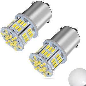 2個_ホワイト 【24V車専用】S25 LEDシングル ホワイト 爆光 G18 BA15s P21W 54連 3014SMD トラック デコトラ ダンプ バス 大型車用 バルブ