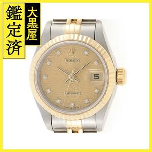 S番　ROLEX　ロレックス　時計　デイトジャスト　69173G　シャンパンゴールド文字盤　堀コン　YG/SS　自動巻　レディース【200】M