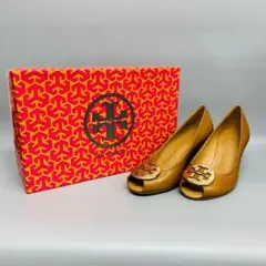 ほぼ未使用 TORY BURCH トリーバーチ ブラウン ヒール パンプス