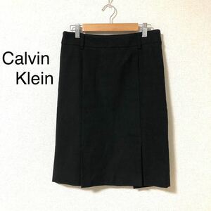 Calvin Klein カルバンクライン　ひざ丈　スカート　Lサイズ　ブラック