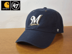 B323《未使用品》47 BRAND × Carhartt カーハート【フリーサイズ】MILWAUKEE BREWERS ブルワーズ MLB 帽子 キャップ USモデル