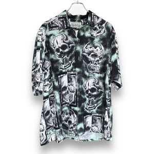 WACKO MARIA × 56 TATTOO STUDIO HAWAIIAN SHIRT S/S L ミント 56TS-WM-HI05 ワコマリア タトゥースタジオ ハワイアンシャツ アロハ 半袖