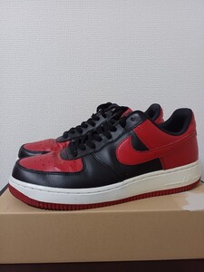 NIKE AIR FORCE 1 LOW 赤黒 26.5cm US8.5 ブレッド ブルズ