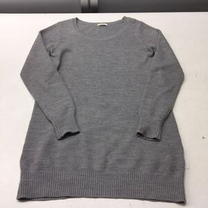 送料無料★moussy マウジー★ニットワンピース ロングニット セーター★グレー★フリーサイズ#30514sjj8