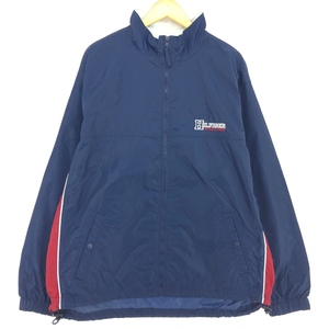 古着 00年代 トミーヒルフィガー TOMMY HILFIGER ATHLETICS バックロゴ ナイロンジャケット メンズXL /eaa464622