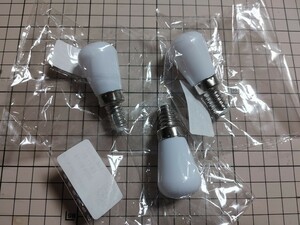 ミニLED電球e12/e14, キッチン冷蔵庫用ランプ, キャビネット,常夜灯,交換用電球,220v ホワイト　3個