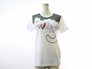 【新品同様】【美品】レッドヴァレンティノ RED VALENTINO プリントコットンTシャツ 白