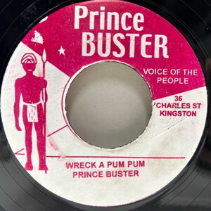 【スラックネス全開のお色気ピンク宗教歌】美盤!! JAプレス 7インチ PRINCE BUSTER Wreck A Pum Pum (Voice Of The People) 45RPM.