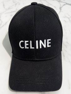 【試着1回美品】 CELINE セリーヌ ロゴ ブラック キャップ 帽子 男女兼用