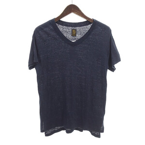 【特別価格】BATONER V-NECK TEE Vネック 半袖 カットソー Tシャツ ネイビー レディース-