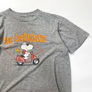 80s 70s Snoopy スヌーピー Peanuts ピーナッツ プリントt Tシャツ tee ビンテージ アメリカ製 usa old L 半袖 キャラクター 90s joe cool