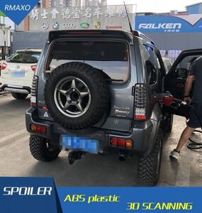 ☆新品・未使用☆☆送料無料☆ SUZUKI Jimny スズキ ジムニー リアスポイラー リアウィング エアロ ブラック ABS : Black