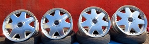 【中古】Lowenzahn　17×7.5J　114.3-5H　INSET52　ハブ径 73ｍｍ　 4枚セット