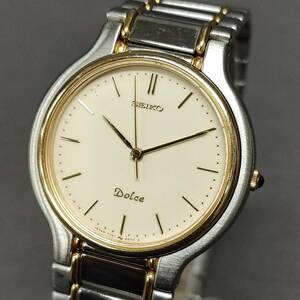 060612　267233　SEIKO　DOLCE　7741-5060　セイコー　ドルチェ　メンズ腕時計　クオーツ　コンビ　紳士小物　稼働品