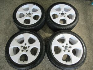 『ゴルフ　ヴァリアント』スタッドレス　VOLKSWAGEN純正♪17X7.5J+51【ホワイト塗装】225/45R17　2020製　9.5分イボ有　バランス調整済♪