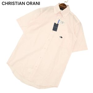 【新品 未使用】 CHRISTIAN ORANI クリスチャンオラーニ 春夏 半袖 ボタンダウン ワイシャツ Sz.37　メンズ ビジカジ　C4T05941_6#A