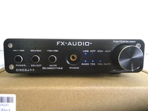 【送料無料 最新型 完動美良品 】FX-AUDIO- D302J++ ハイレゾ対応フルデジタルアンプ ◇入力：USB 光 同軸 AUX ◇ＳＰケーブルサービス