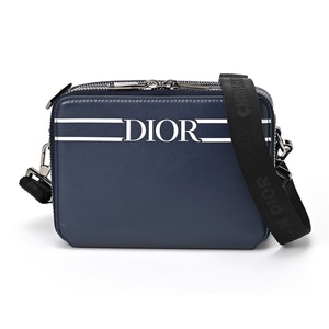 ディオール / DIOR　ストラップ付きジップポーチ　レザー　ネイビー【中古】 商品番号 S-156555　新入荷