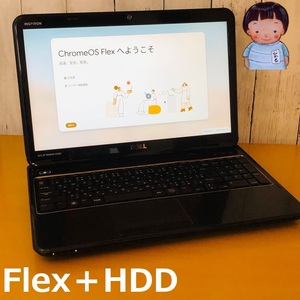 【格安/訳アリ】サクサク動く！ChromeOS Flex搭載中古再生ノートPC★Googleサービス連携◎初心者でも簡単操作☆DELL Inspiron /4GB/500GB