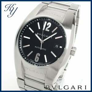 1円～ 3ヶ月保証付き 磨き済み 美品 本物 定番 人気 BVLGARI ブルガリ エルゴン EG40S 自動巻き ブラック メンズ 時計