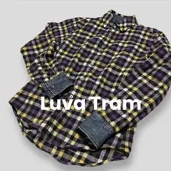 日本製✨Luva Tram ルーバトラム　デニムドッキング　ウールチェックシャツ