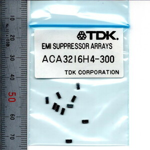 電子部品 TDK EMC/EMI対策部品 ACA3216H4-300 10個 300Ω(100MHz) 1.7Ω 100mA 0.8mmピッチ 4回路内蔵 チップインダクタ SMD ノイズ対策