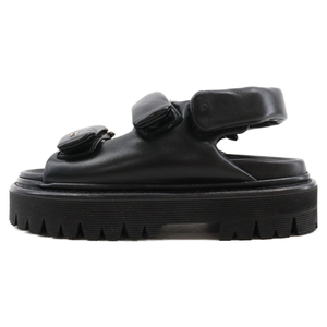 DSQUARED2 ディースクエアード 22SS Flat Sandals 厚底 レザー サンダル 36/23cm ブラック S83FS0046 レディース