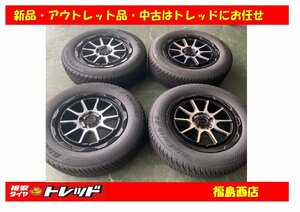 福島西 中古 タイヤホイール4本セット　ウェッズ マッドヴァンス06 17インチ 7.0J 114/5H +40 + YH ブルーアース 4S AW21 225/65R17