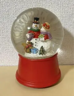 クリスマス スノードーム 雪だるま オルゴール付き