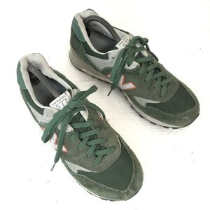 イングランド/英国製☆New Balance☆M577 GGO/スエード/レザースニーカー【UK8.5/27.0/緑/green】イギリス/sneakers/Shoes/trainers○bG-28