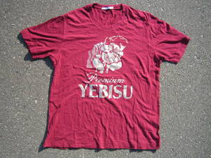 新品　廃盤　2011年　エビスビール　サッポロ　ユニクロ　コラボレート　Tシャツ　ワインレッド　赤　金　送レターパック350